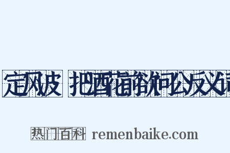 定风波·把酒花前欲问公反义词是什么意思的图片